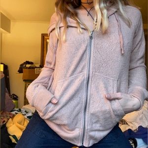 Billabong pink zip up hoodie